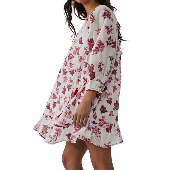 NEW Free People Camilla Mini Dress in Ivory Combo sz XSmall - Picture 2 of 5